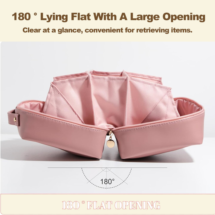 PU Leather Large Size Elegant Makeup Travel Bag