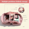 PU Leather Large Size Elegant Makeup Travel Bag