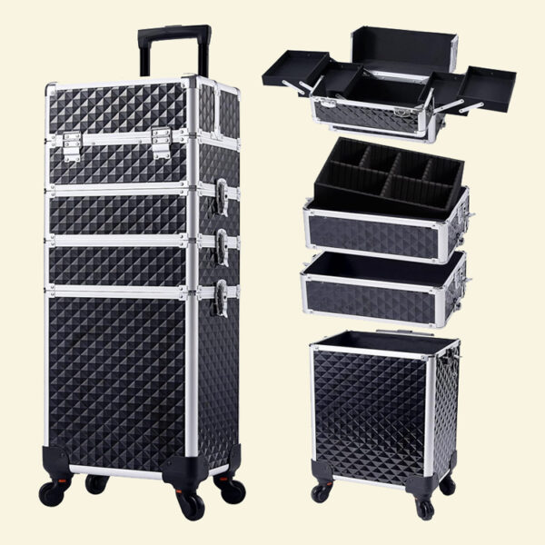 4 in 1 Large Capacity Trolley Makeup Travel Case Wholesale