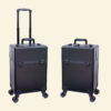 Train Case Rolling Cosmetic Organizer with Rolling Wheels