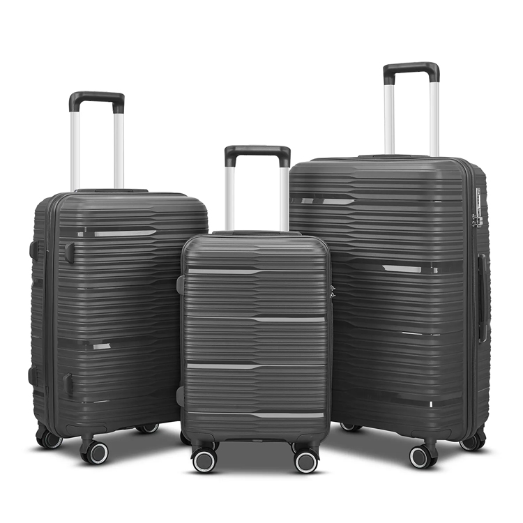 Durable PP Trolley Luggage Travel Bags With Tsa Lock 360 Degree Universal Wheels